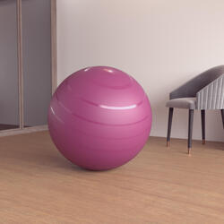 BALLON DE GYM RESISTANT FITNESS TAILLE 3 - 75 CM BORDEAUX