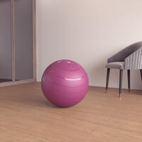 BALLON DE GYM RÉSISTANT - TAILLE 1 / 55 cm - FITNESS - BORDEAUX