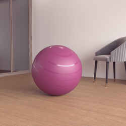 Pilatesboll tålig - storlek 2 / 65 cm - fitness - vinröd