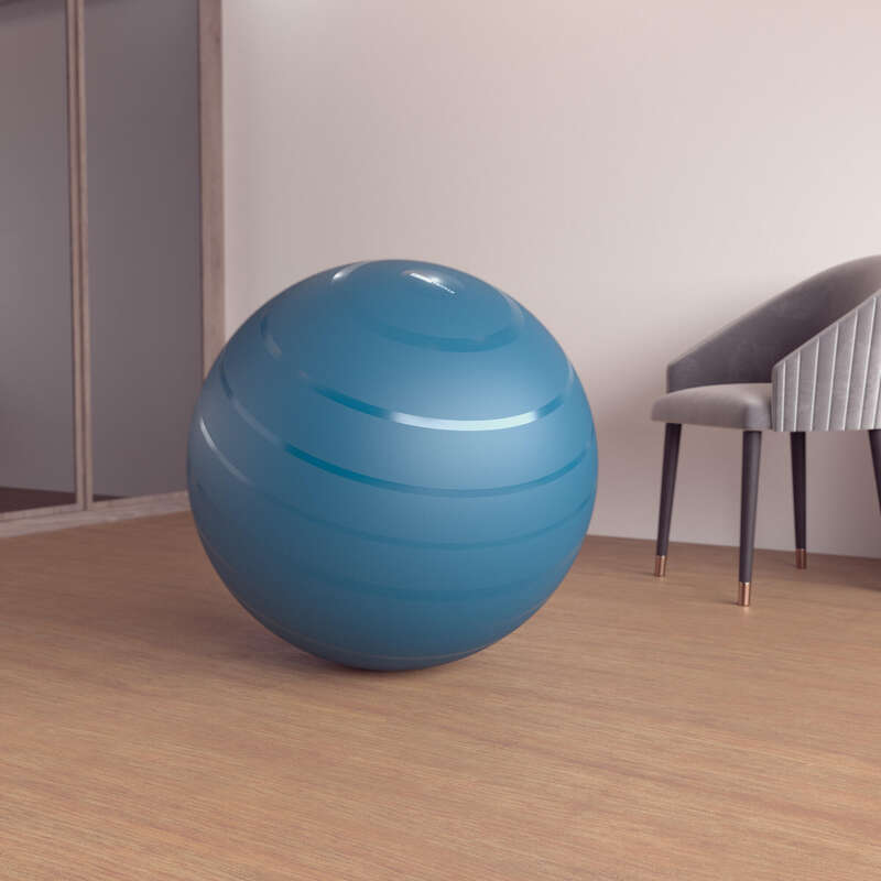 COVORAȘE PENTRU SOL GIMNASTICĂ, PILATES Fitness Cardio, Bodybuilding, Crosstraining, Pilates - Minge SWISS BALL L Albastru  DOMYOS - Pilates si Tonifiere