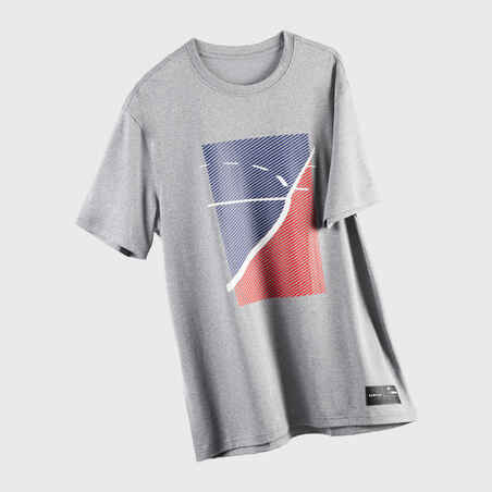 Basketballtrikot T-Shirt TS500 Fast Herren grau mit Print