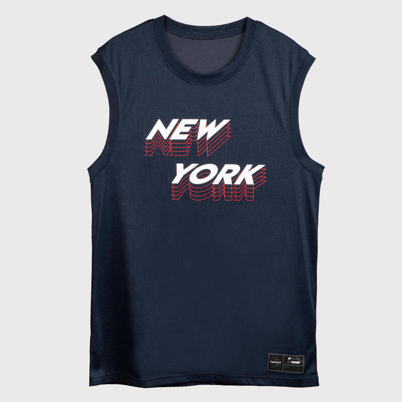 Koszulka bez rękawów do koszykówki TS500 męska NEW YORK