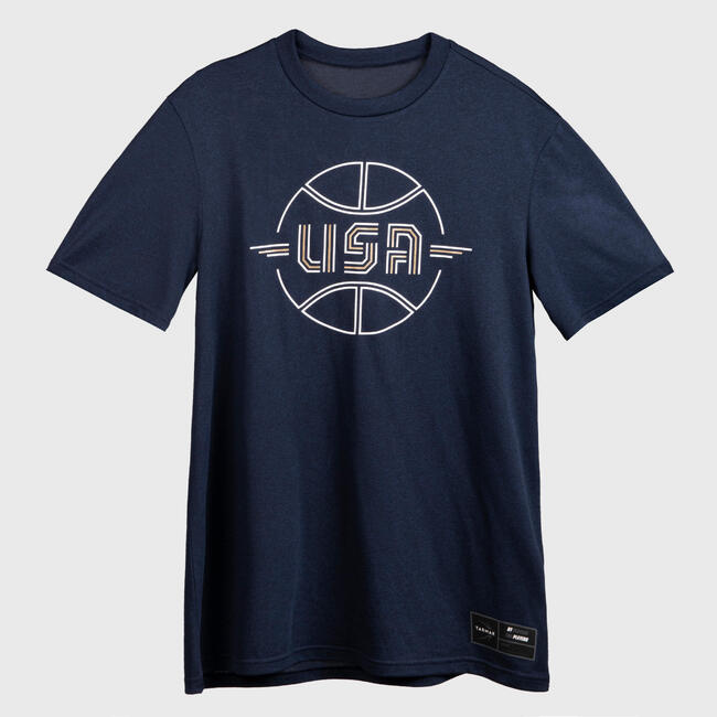 Men's Basketball T-Shirt / Jersey TS500 Fast - Dark Blue USA