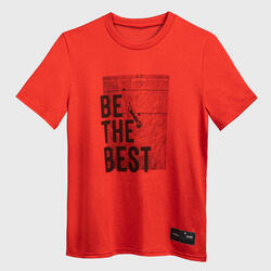 T-SHIRT DE BASKETBALL POUR GARCON/FILLE TS500 FAST ROUGE BE THE BEST