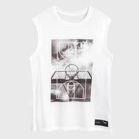 Men's Basketball Sleeveless T-Shirt / Jersey TS500 - White Ground