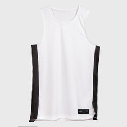 Mouwloos basketbalshirt voor heren T500 wit