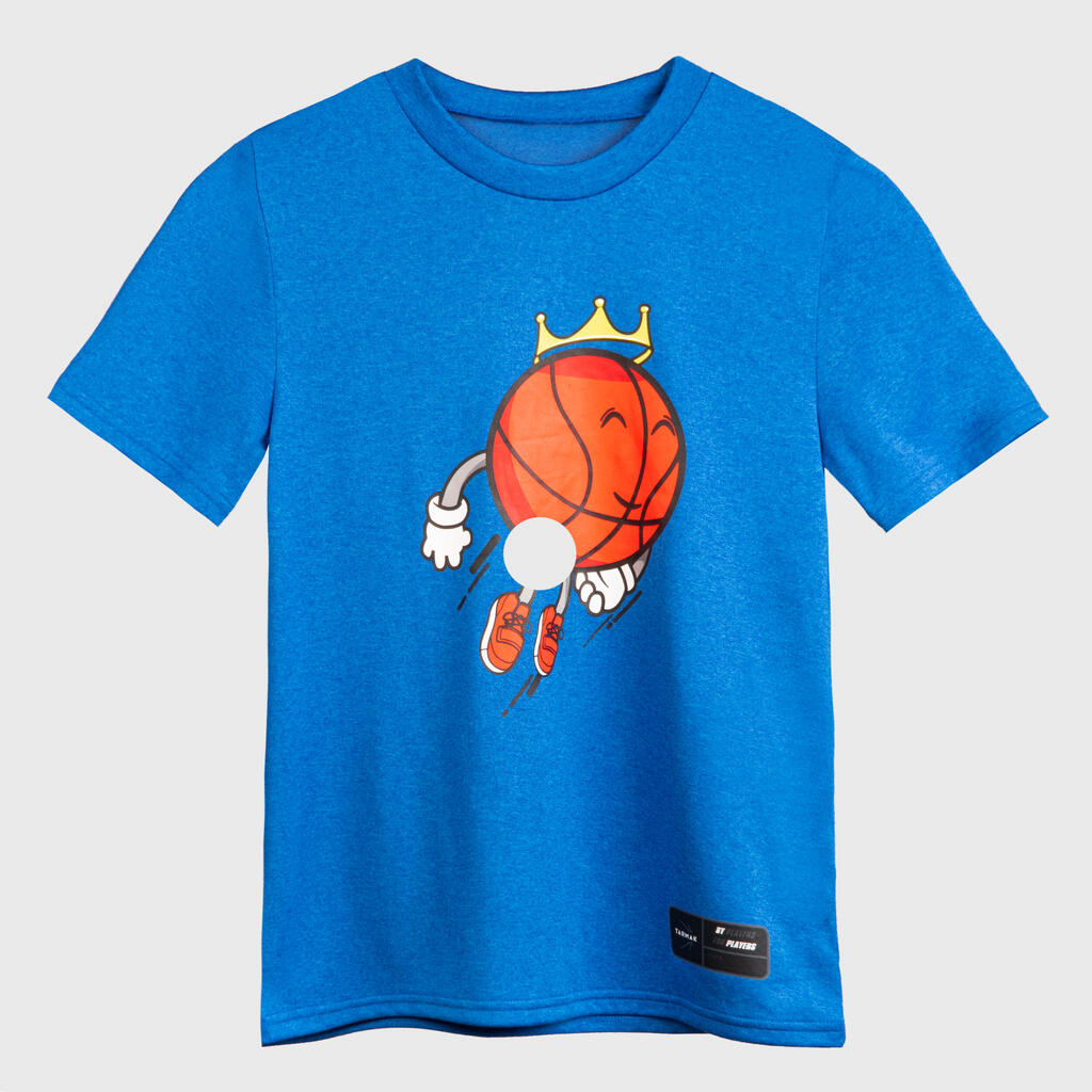 Kinder Basketballshirt TS500 Fast grau