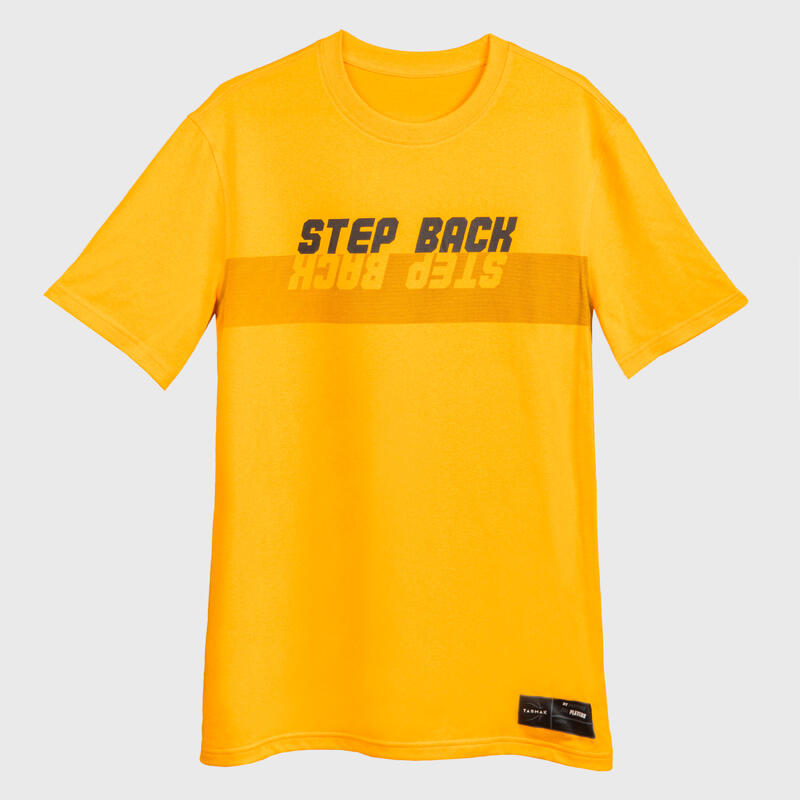 Basketbalshirt voor heren TS500 FAST geel Step Back