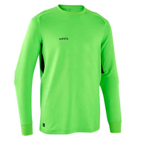 Camiseta de portero de fútbol Niños Kipsta F100 verde