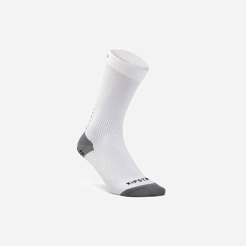 Κοντές αντιολισθητικές κάλτσες ποδοσφαίρου Viralto MiD - Λευκό