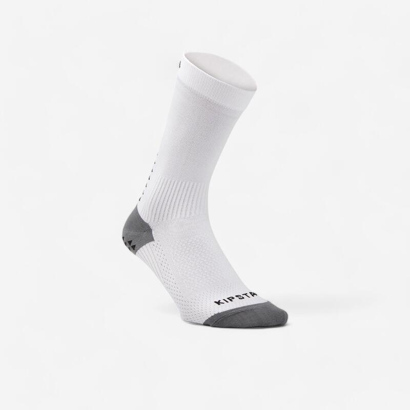 Kids' Football Grippy Socks Viralto II MiD Club - White