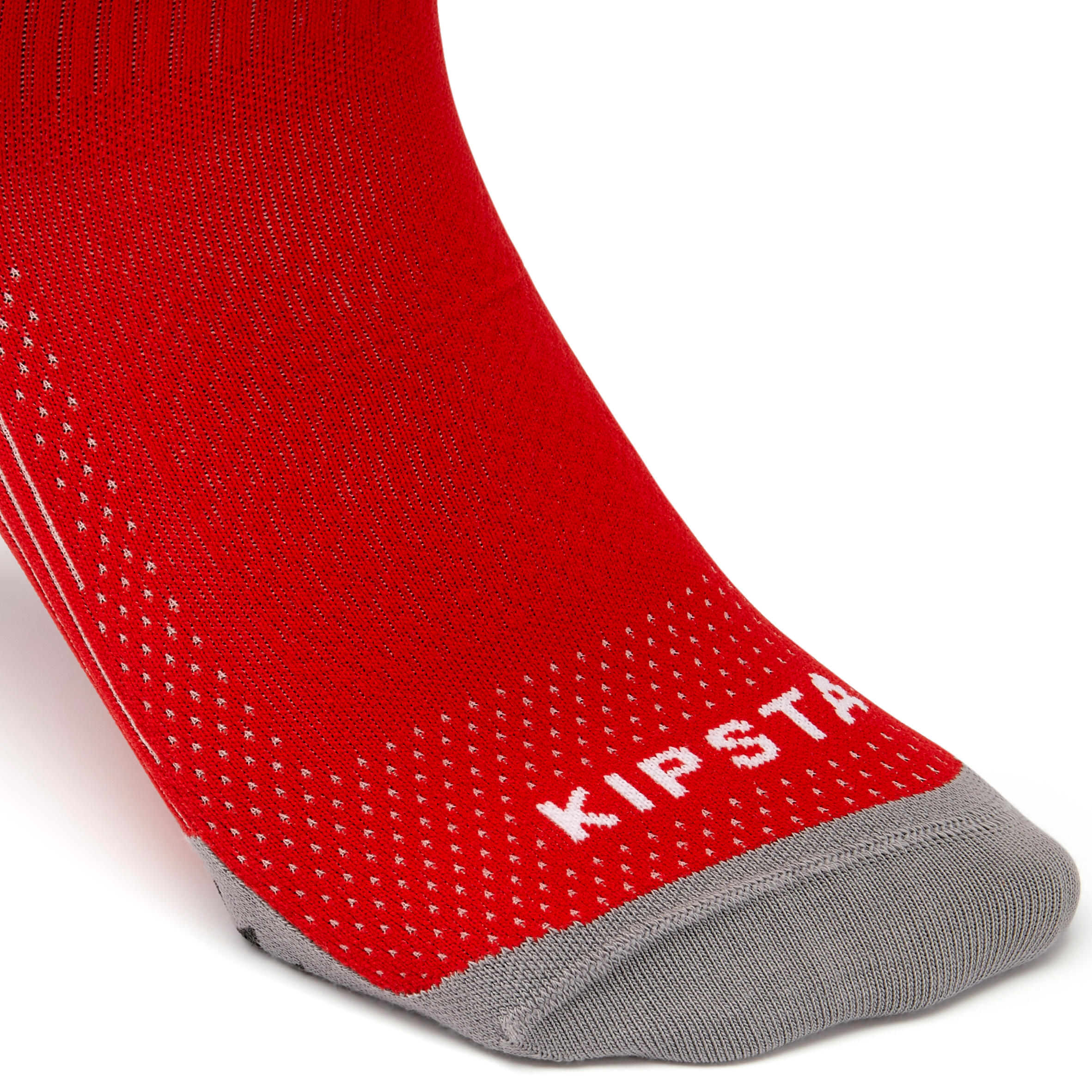 Kids' Football Grippy Socks Viralto II MiD Club - Red 4/5