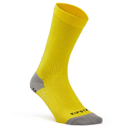 Mid-Rise Grippy Football Socks Viralto MiD II - Yellow - Decathlon