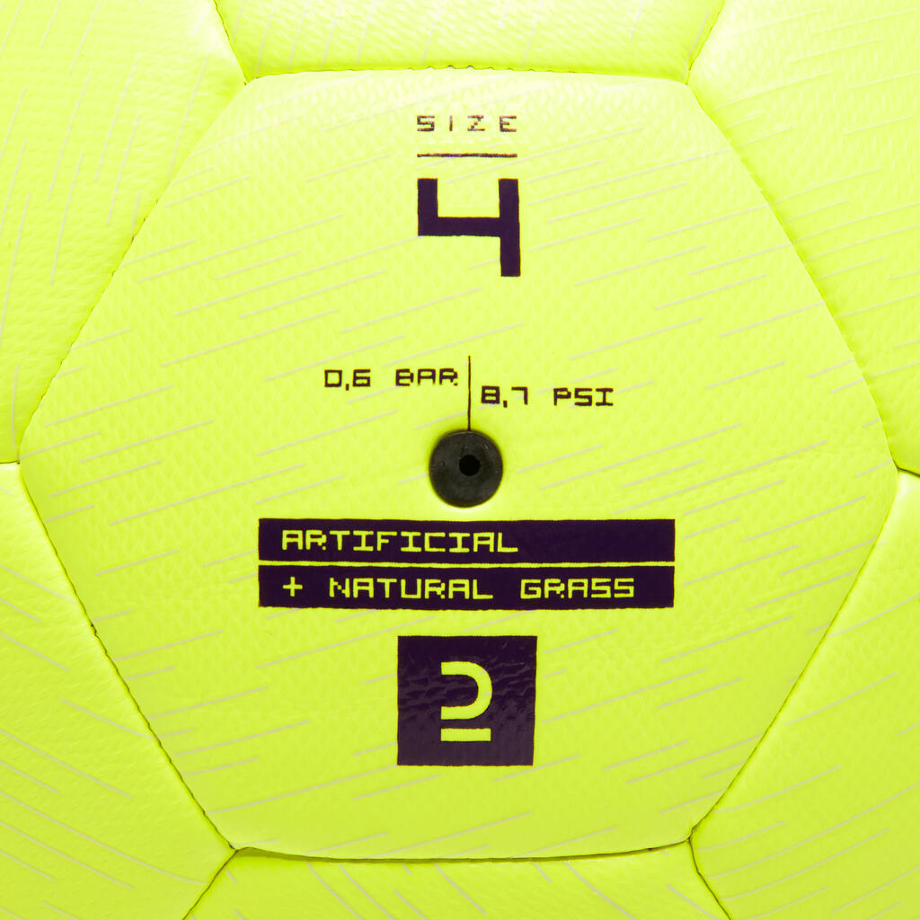 Hibrīda 4. izmēra futbola bumba “F500 Light”, dzeltena