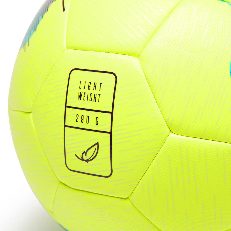 Futball-labda F500 Light, hibrid, 4-es méret, sárga