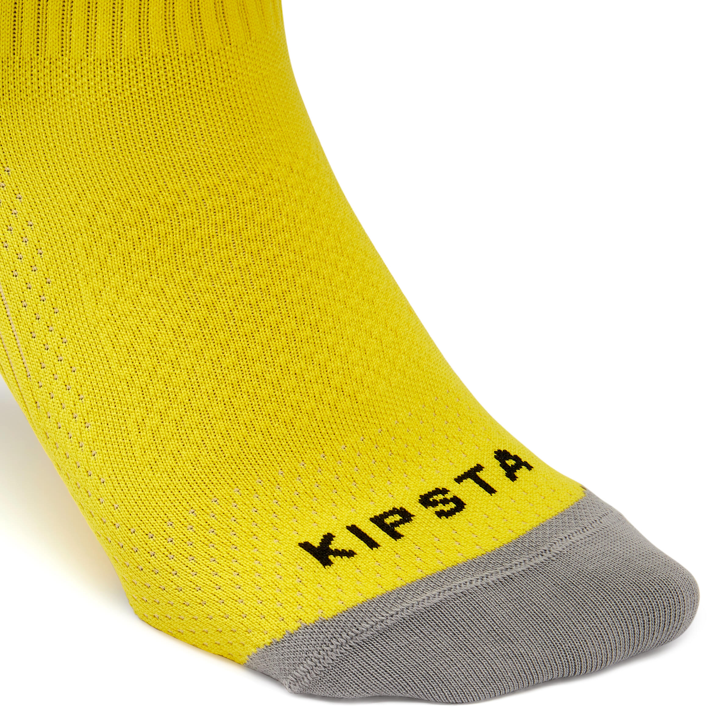 Kids' Grippy Football Socks Viralto II MiD Club - Yellow 4/5