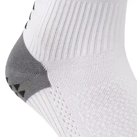 Short Non-Slip Football Socks Viralto MiD - White