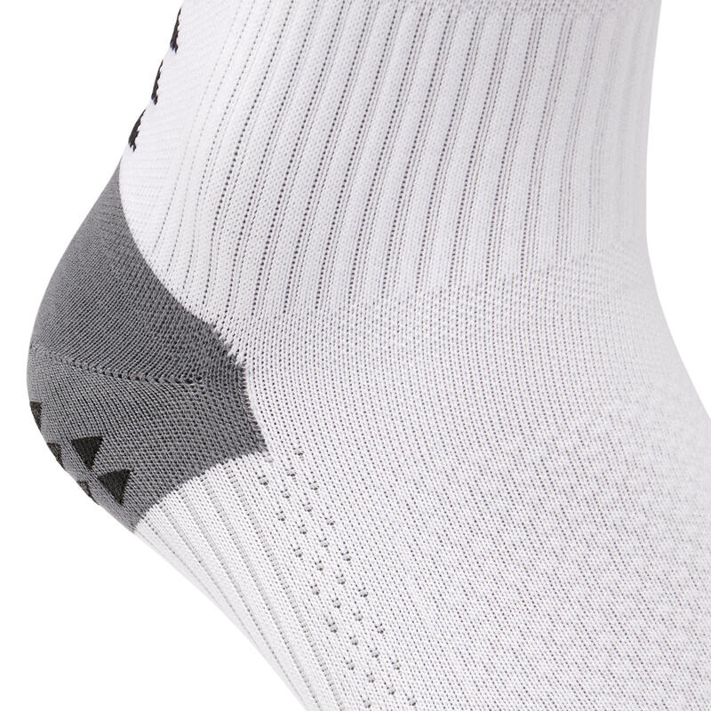 Kids' Football Grippy Socks Viralto II MiD Club - White