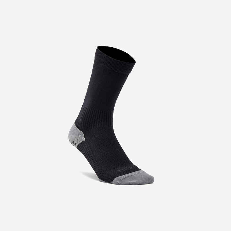 Short Grippy Football Socks Viralto MiD - Black