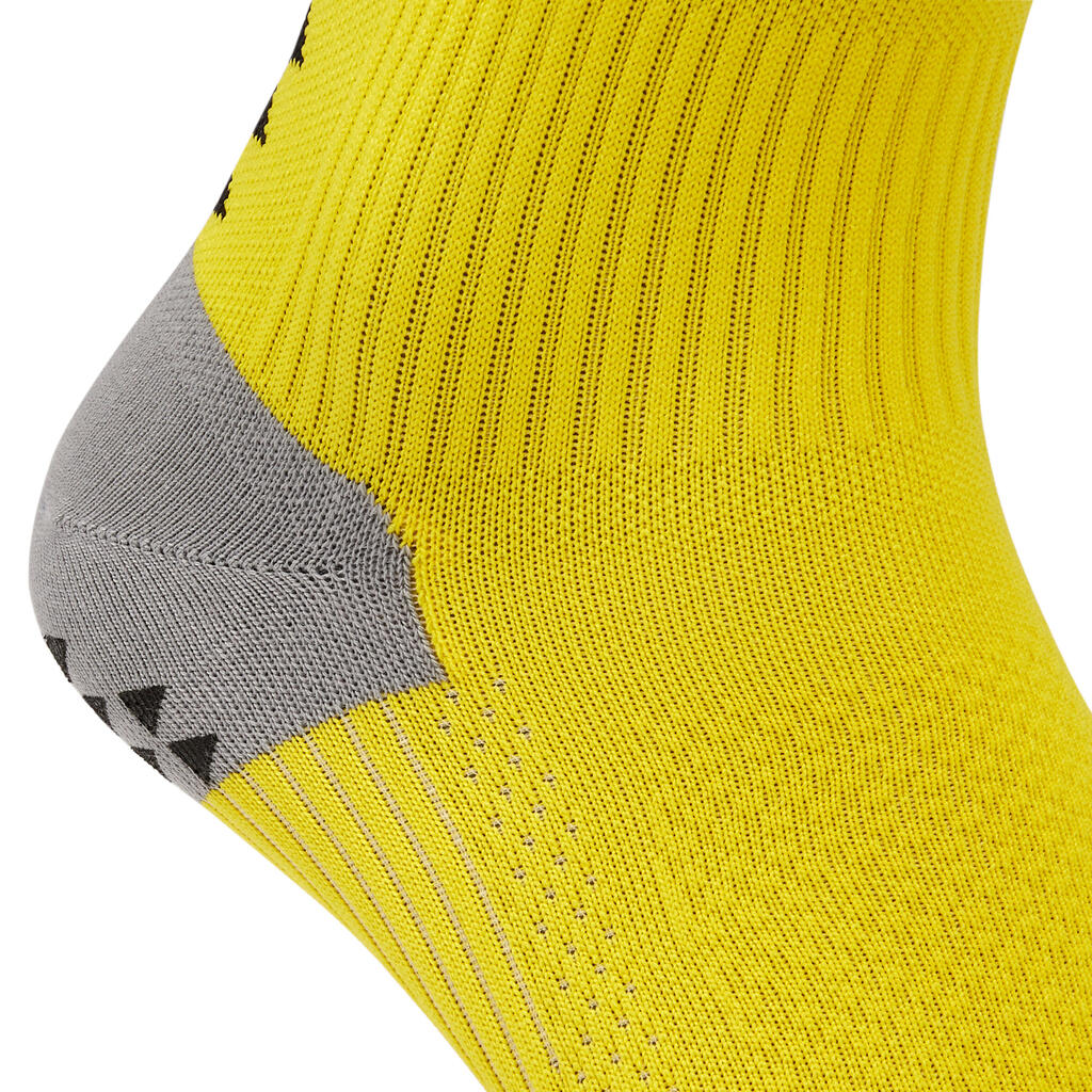 Short Grippy Football Socks Viralto MiD - Black