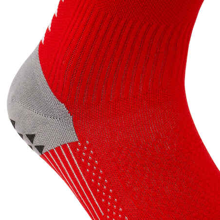 Trumpos neslystančios futbolo kojinės „Viralto MiD“, raudonos