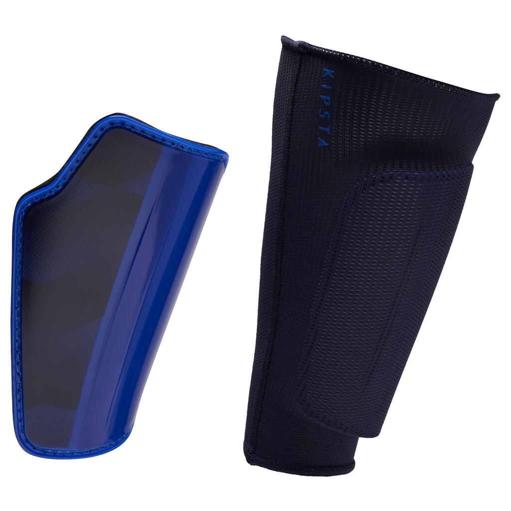 Protège-tibias de football adulte F500 VIRALTO bleu
