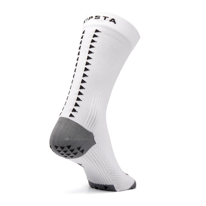 Kids' Football Grippy Socks Viralto II MiD Club - White