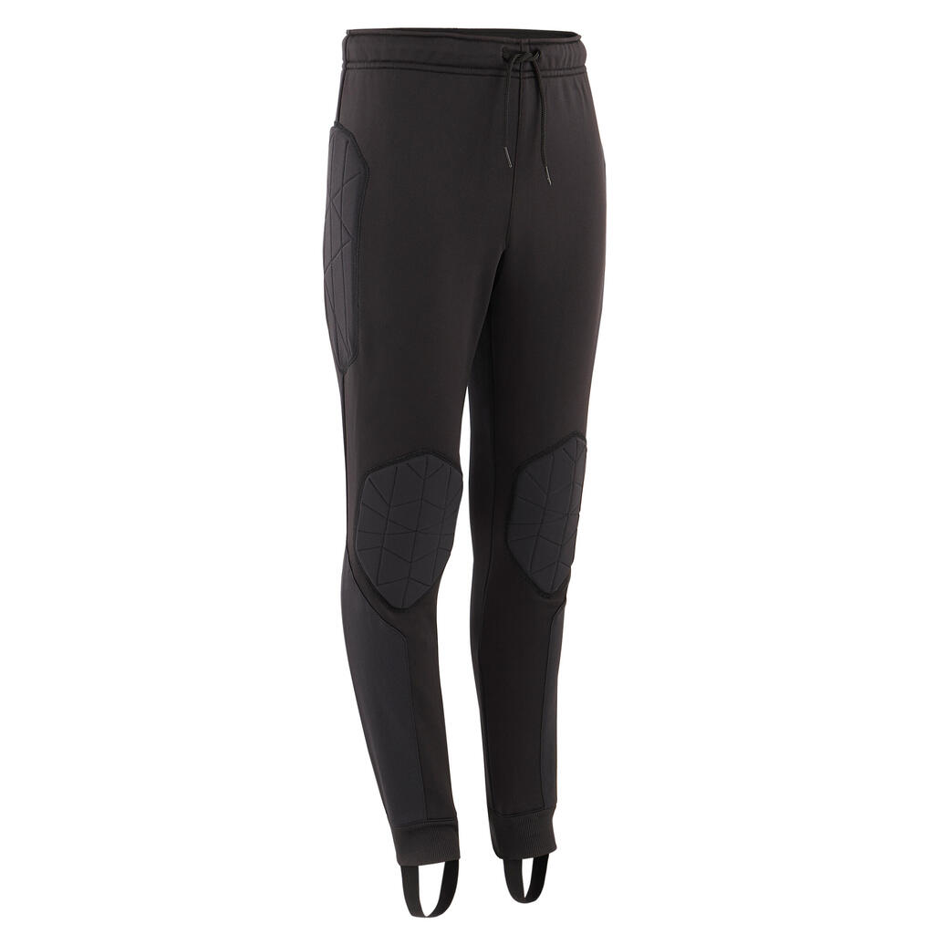 PANTALÓN DE ARQUERO FÚTBOL NIÑOS F100 NEGRO