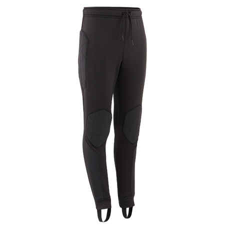 PANTALÓN DE ARQUERO FÚTBOL NIÑOS F100 NEGRO