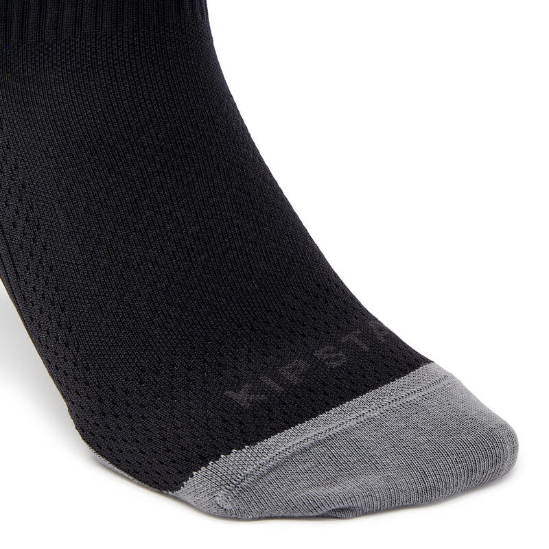 成人款防滑足球短襪Viralto MiD - 黑色