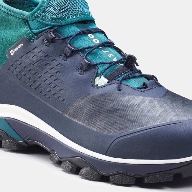 ULTRA-LIGHT WATERPROOF HIKING SHOES - FH500 - DARK BLUE - WOMEN