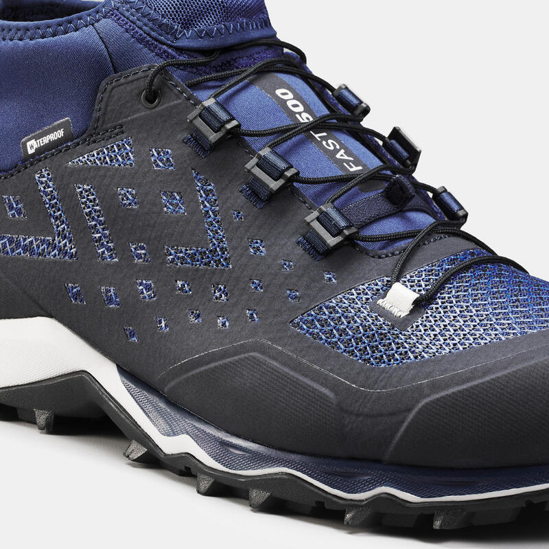 Zapatillas de montaña y trekking impermeables ultraligeras Hombre Quechua FH500