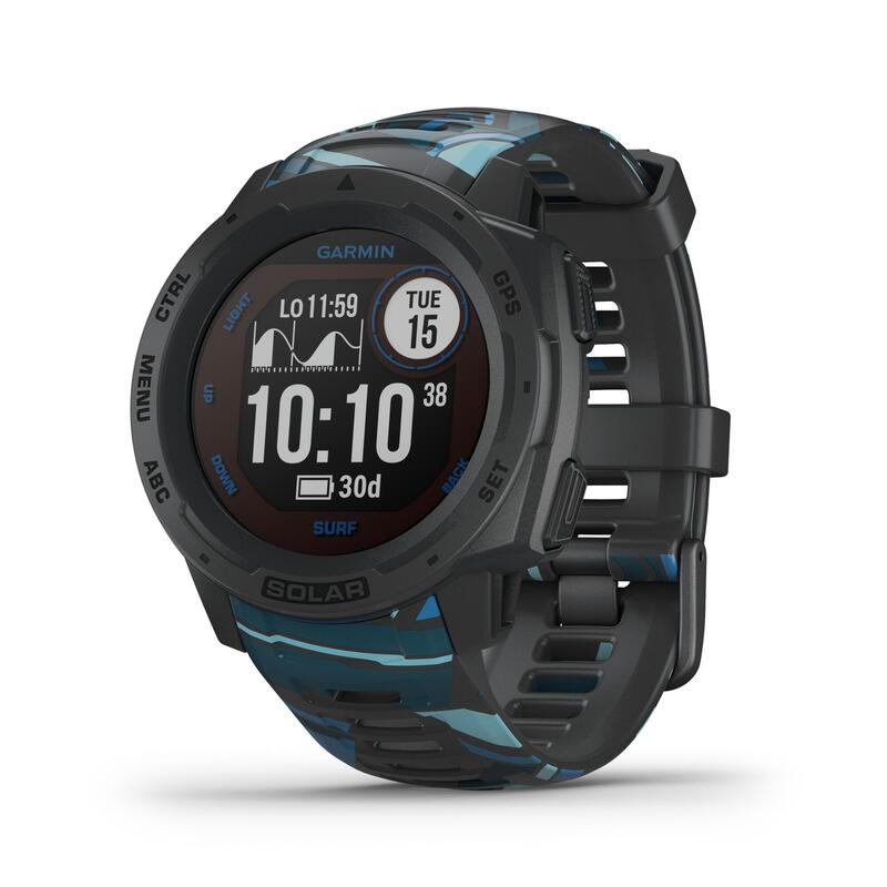 Sportuhr Smartwatch Instinct Solar Garmin Surf Kite Windsurf blau