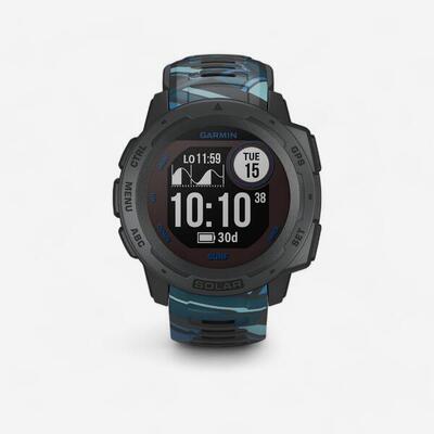 Smartwatch voor surfen windsurfen kitesurfen instinct solar blauw