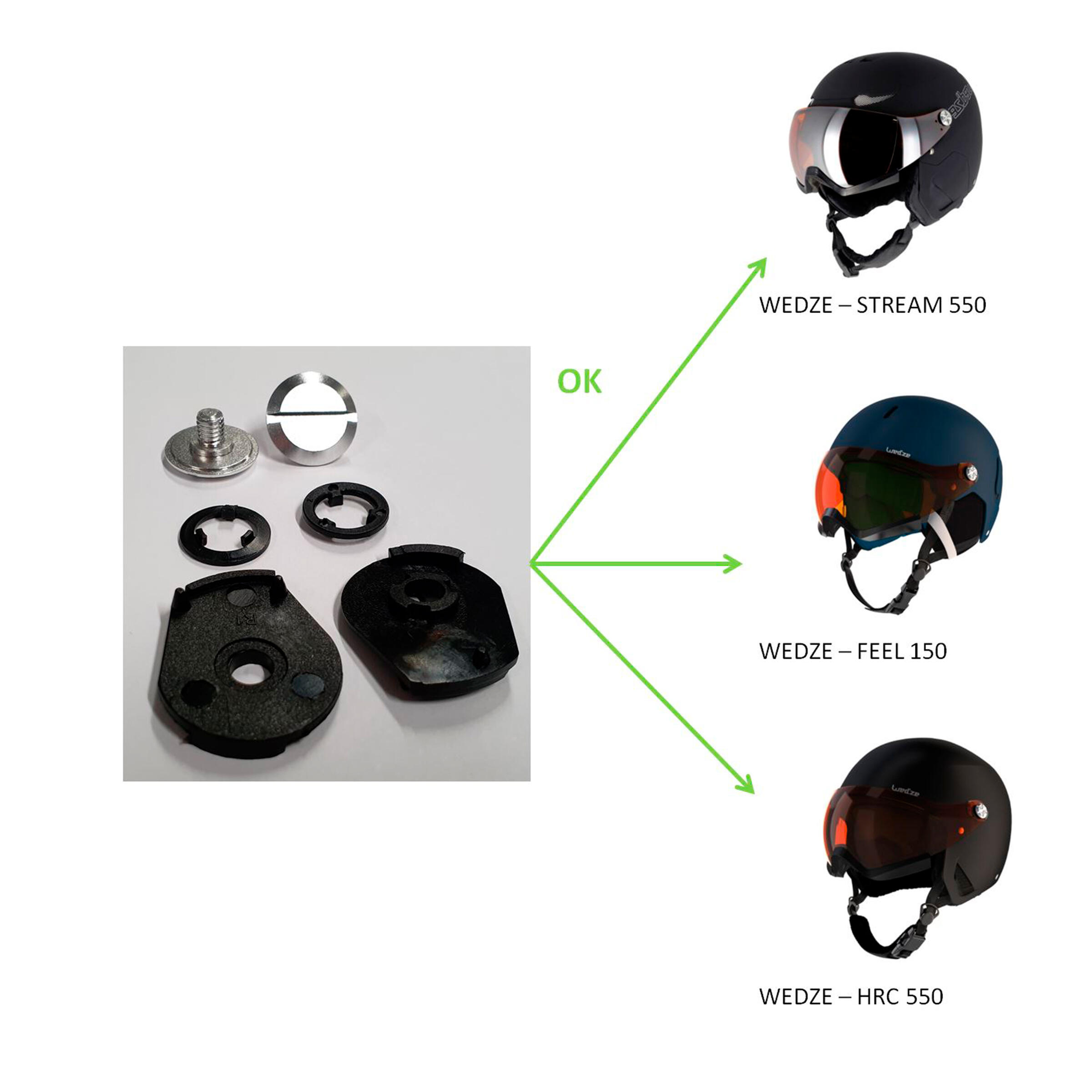 Feel 150/Stream 550/HRC 550 ski helmet screw kit 3/5