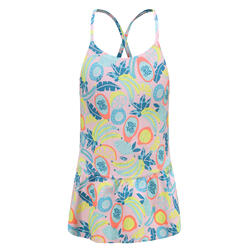 One-Piece Swimming Skirt Swimsuit Lila All Fruts - Pink