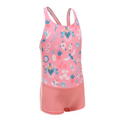 One-piece Shorty Swimsuit - Coral