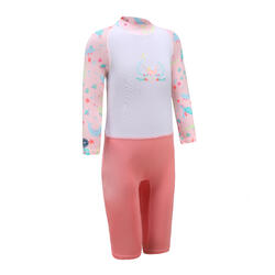 Baby / Kids' Swimming Long Sleeve UV-Protection Suit - Pink Print