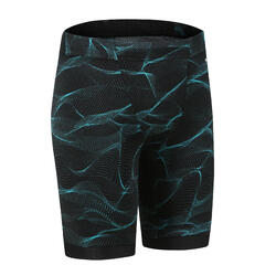 MEN'S FITI SWIMMING JAMMERS - BLACK / CYN TURQUOISE