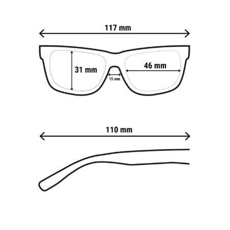 Žygių akiniai nuo saulės 2–4 metų vaikams „MH K120“, 4 kategorijos