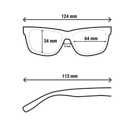 Sonnenbrille Wandern MH T500 Kinder 6–10 Jahre Kategorie 4 dunkelblau/orange