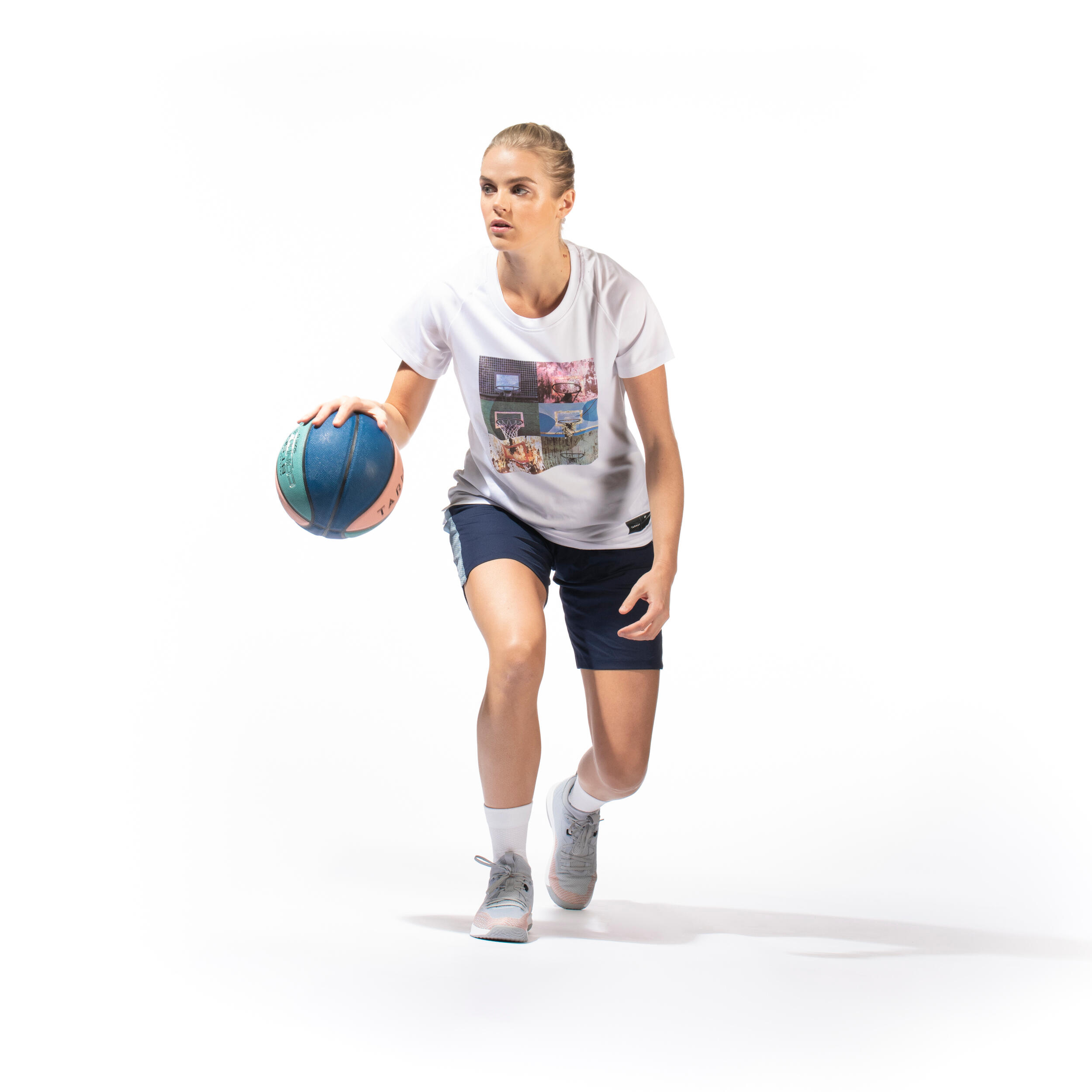 Women's Basketball Shoes Fast 500 - White/Orange 10/10