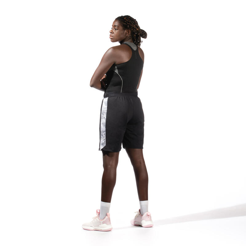 SOUS MAILLOT SANS MANCHE DE BASKETBALL FEMME POUR CONFIRMEE NOIR