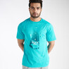 Men Cricket T-Shirt Quick Dry Ct 500 Turquoise
