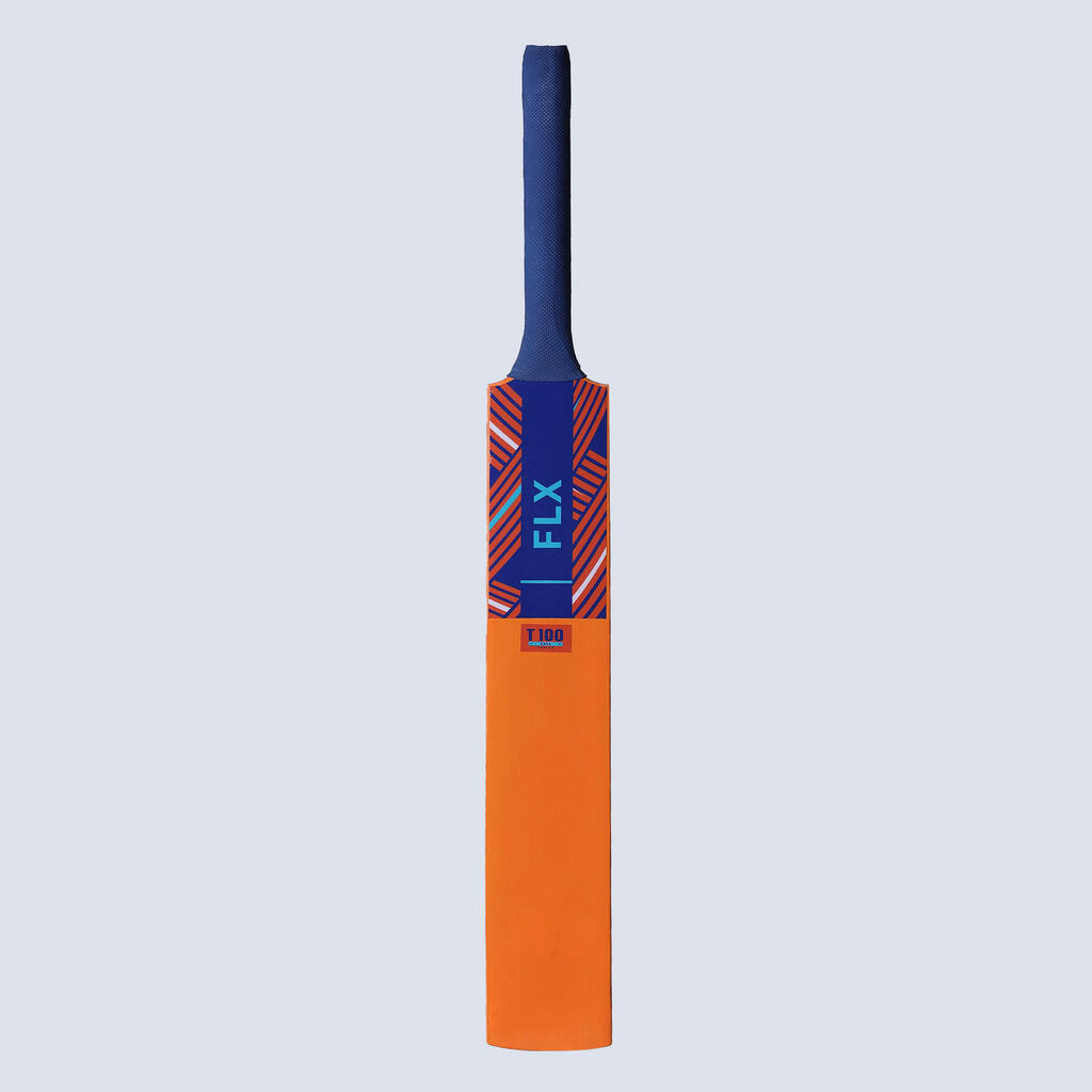 T 100 EASY KIDS TENNIS BALL CRICKET BAT ORANGE