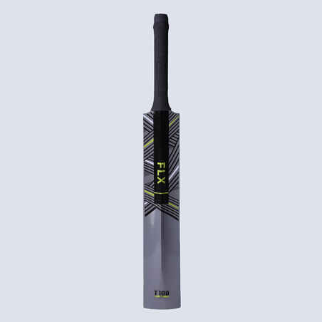 T 100 EASY KIDS TENNIS BALL CRICKET BAT GREY