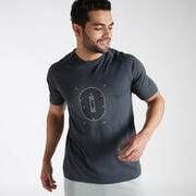 Men Cricket T-Shirt Quick Dry Ct 500 Grey