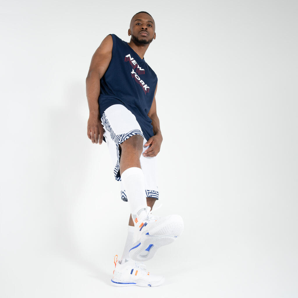 Damen/Herren Basketball Trikot ärmellos - Fast 500 schwarz