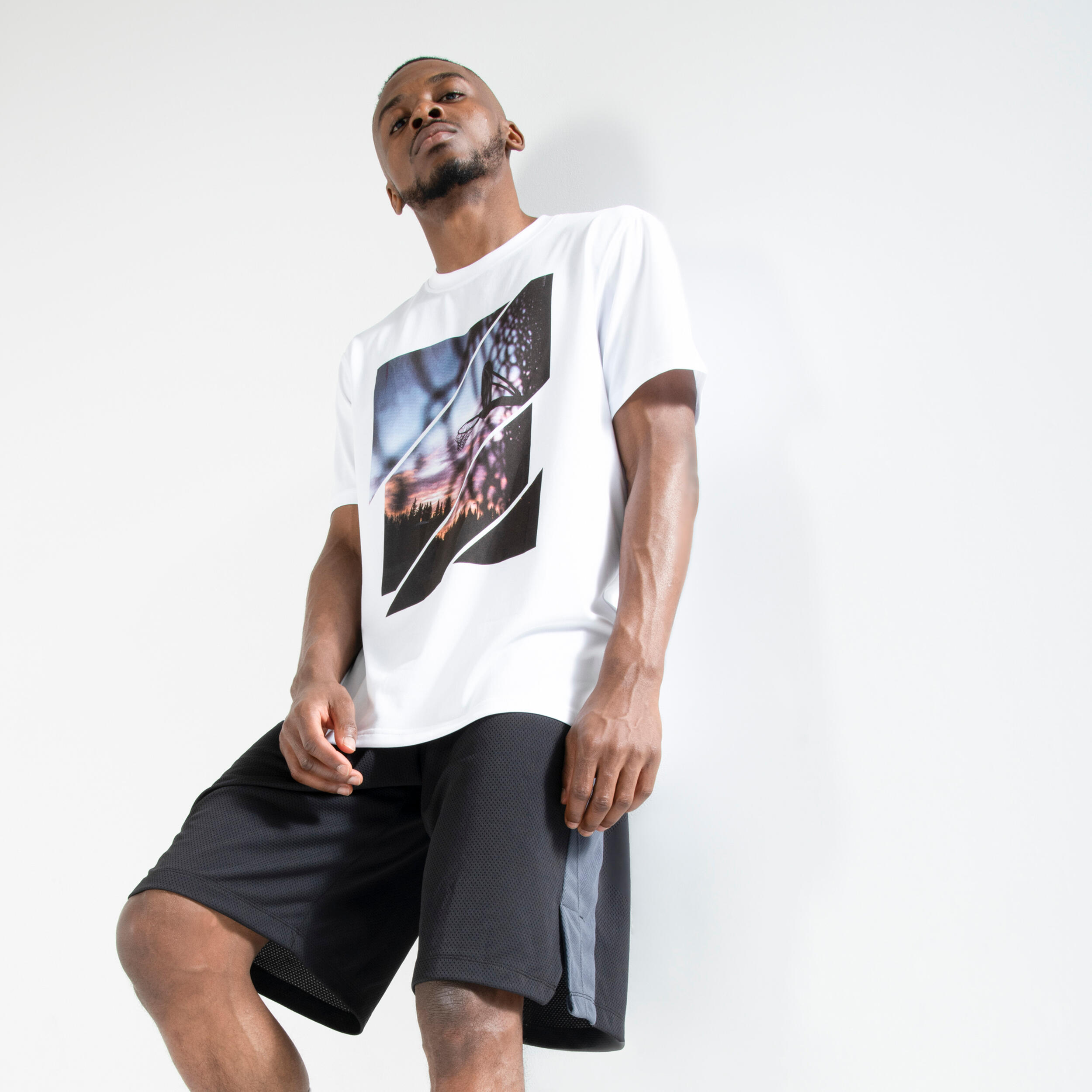 Men's/Women's Basketball T-Shirt/Jersey TS500 Fast - White 6/7