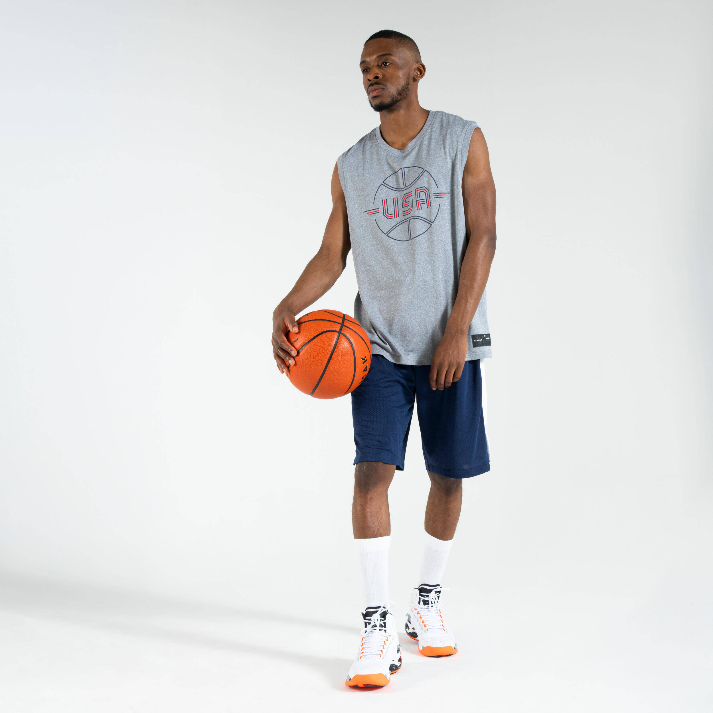 Unisex Basketball Shorts SH500 - Blue -  4